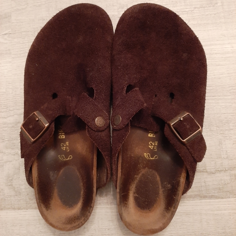 Birkenstock Boston brown suede size 42